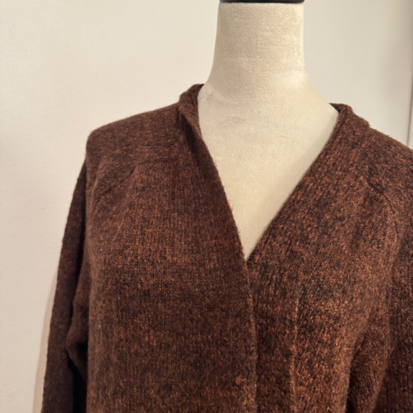 Prologue Brown Knit Cardigan Maxi Sweater - Picture 3 of 5